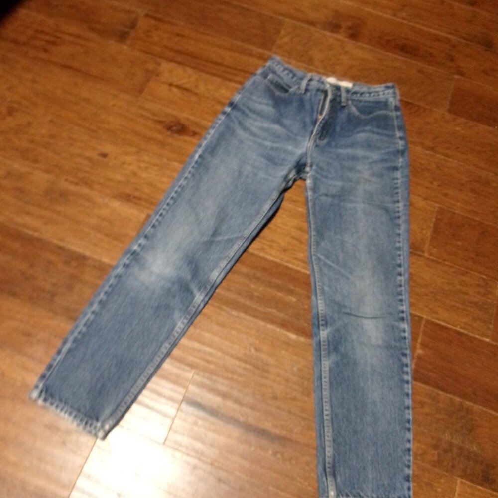 vTG ORIGINAL GUESS 27 JEANS LOGO POCKET 90S GUESS MOM JEANS HI WAIST TAPER LEG